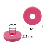 24 Colors 6mm Flat Round Polymer Clay Disc Loose Spacer Bead DIY Jewelry Making