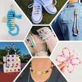 24 Colors Pony Beads Hair Beads Organizer Box Jewelry Kit for Kids Hair Acrylic