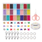 24 Colors Glass Beads Set for DIY Jewelry Making