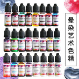 24 Colors Crystal Epoxy Diffusion Silver Fine 3D Pigment Alcohol Ink