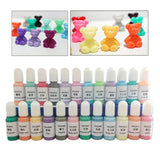 24 Colors Crystal Epoxy Pigment UV Resin Dye Crafts Set