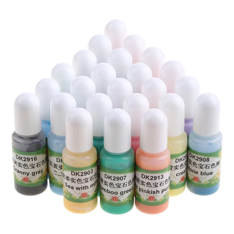 Crystal Epoxy Pigment UV Resin Dye DIY Jewelry Art Crafts Colorant Set