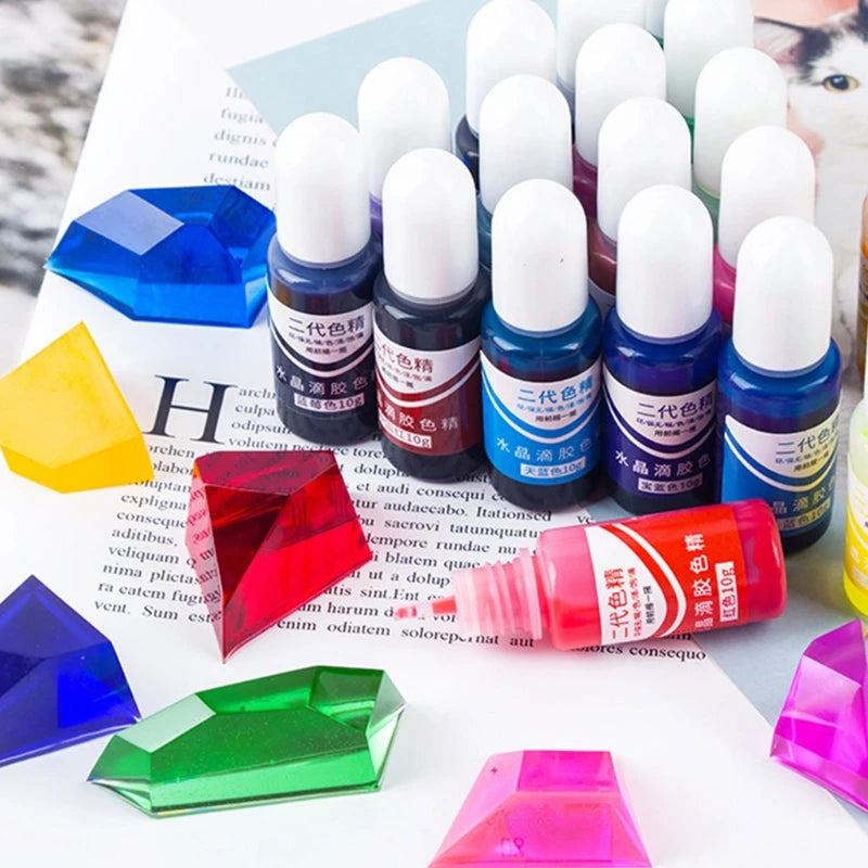 24 Colors Crystal Epoxy Pigment UV Resin Dye DIY Jewelry Colorant Art Crafts