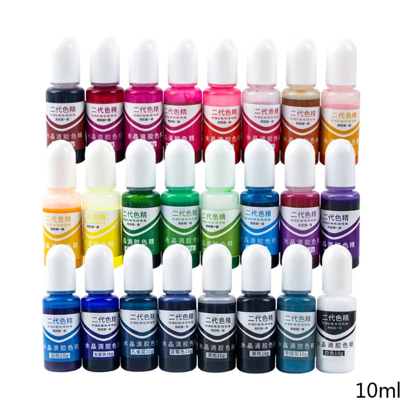 24 Colors Crystal Epoxy Pigment UV Resin Dye DIY Jewelry Colorant Art Crafts
