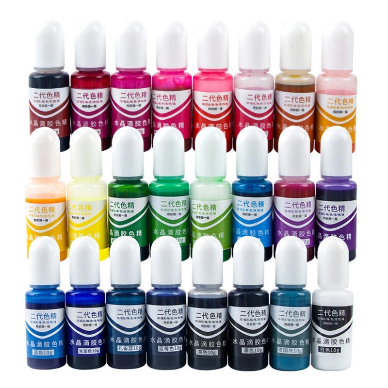 24 Colors Crystal Epoxy Pigment UV Resin Dye DIY Jewelry Colorant Art Crafts