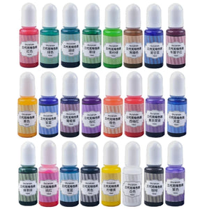 24 Colors Epoxy Resin Pigment Liquid Dye for Coloring Craft
