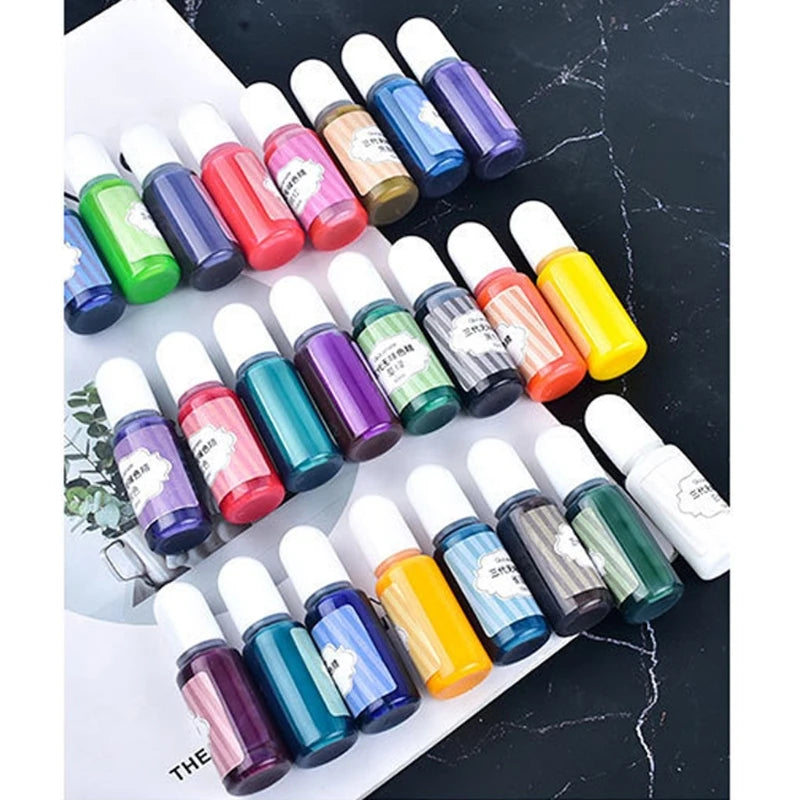 24 Colors Epoxy Resin Pigment Liquid Dye Translucent Resin Colorants