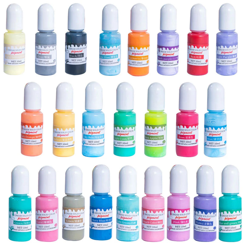 24 Colors Epoxy UV Resin Pigment Opaque Liquid Epoxy UV Resin Dye