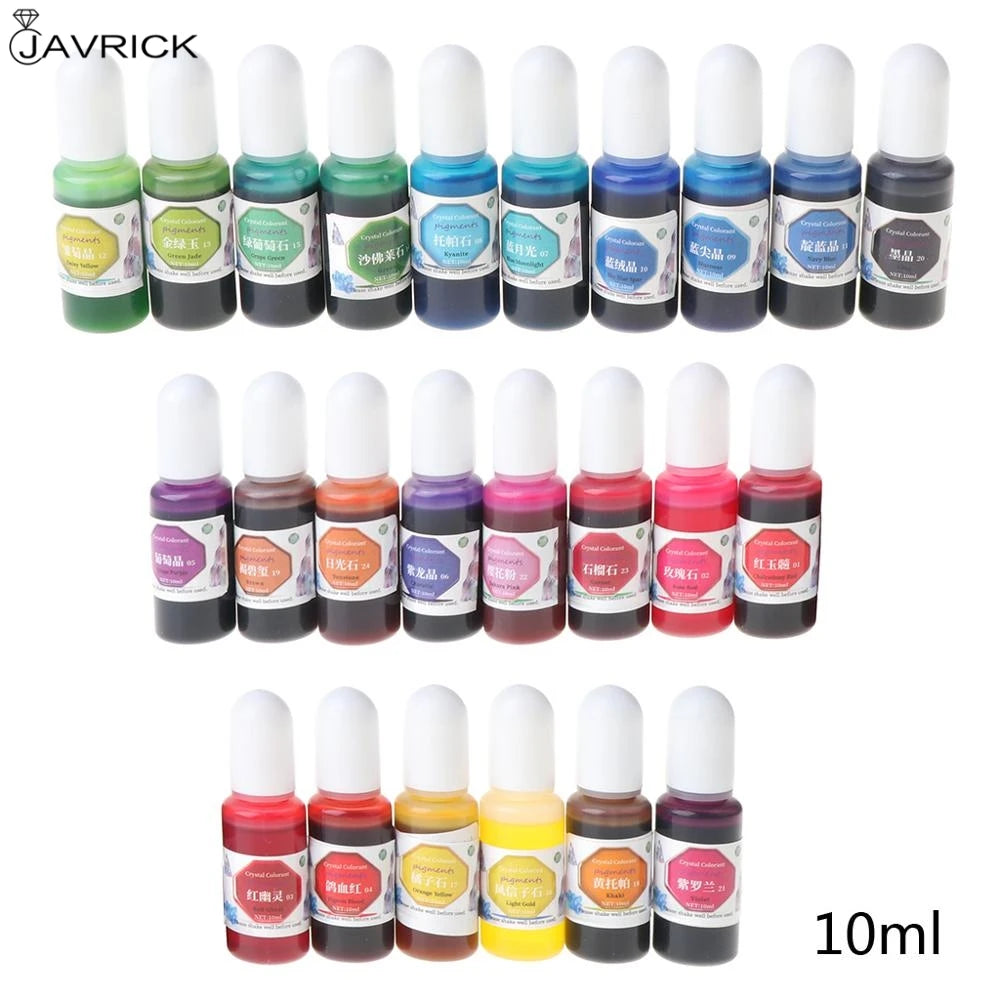 24 Colors Crystal Colorant Pigment Concentrated Epoxy Resin UV Resin Coloring