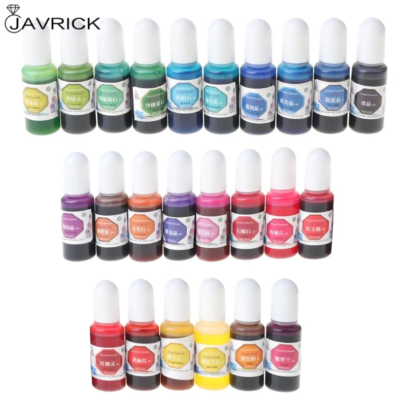 24 Colors Crystal Colorant Pigment Concentrated Epoxy Resin UV Resin Coloring
