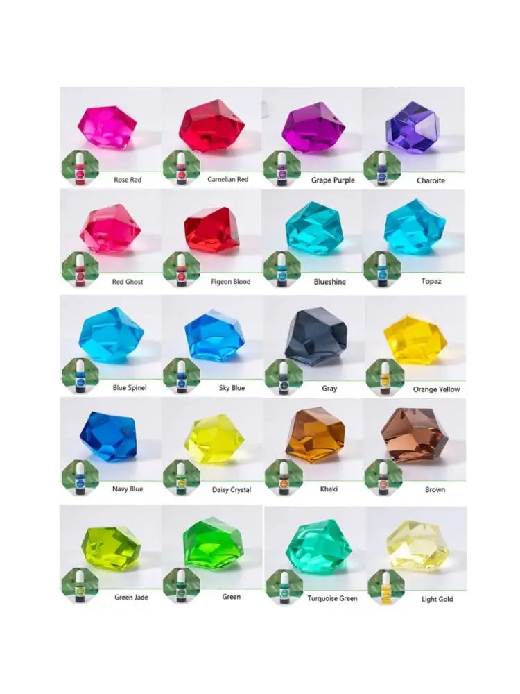 24 Transparent Crystal Colorant Pigment Resin Coloring Art
