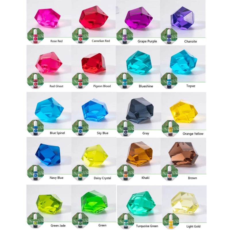 24 Transparent Crystal Colorant Pigment Resin Coloring Art