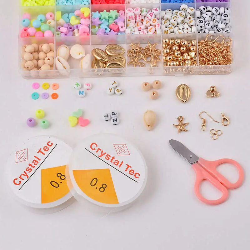 Colorful Beads Charms for DIY Jewelry Making Kids