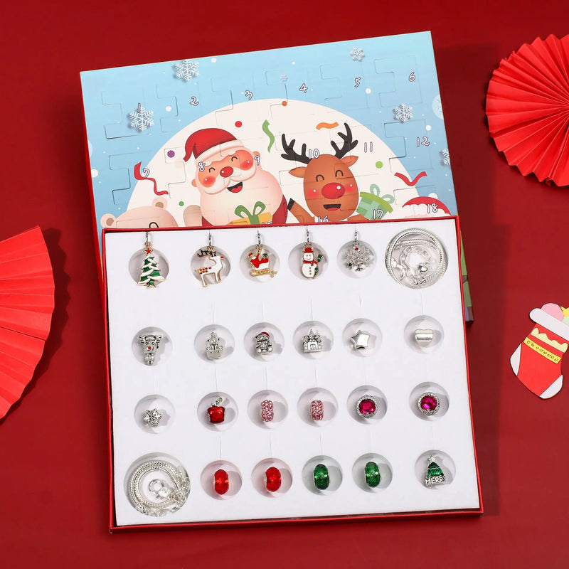 24 Days Countdown Advent Calendar Bracelet Set