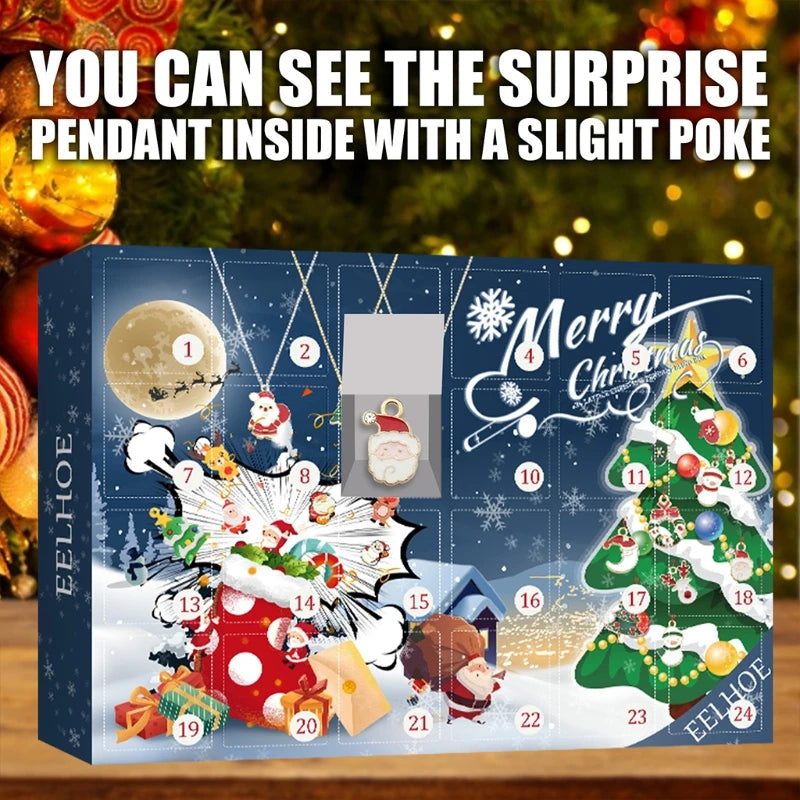 24 Days Christmas Pendant Blind Box Ornaments Set