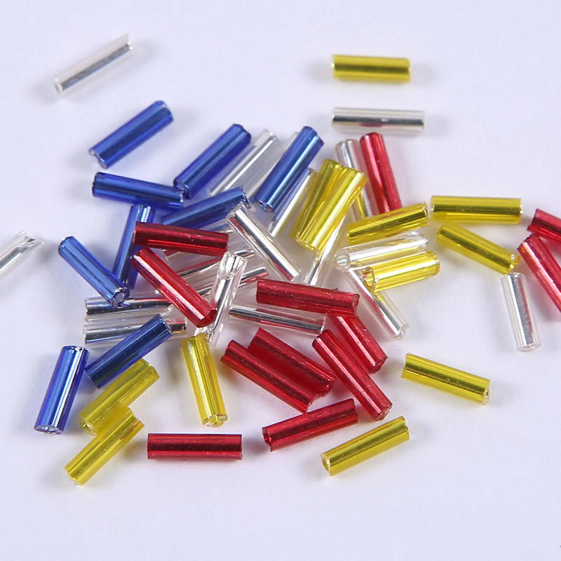 1000Pcs 2mm Beads & 300Pcs Tube Beads DIY Beading Crafts