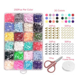 4800Pcs 6mm Flat Polymer Clay Spacer Beads for Jewelry Making
