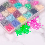 4800Pcs 6mm Flat Polymer Clay Spacer Beads for Jewelry Making