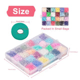 4800Pcs 6mm Flat Polymer Clay Spacer Beads for Jewelry Making