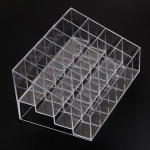 24 Grid Acrylic Makeup Storage Holder Cosmetic Box Jewelry Display Stand
