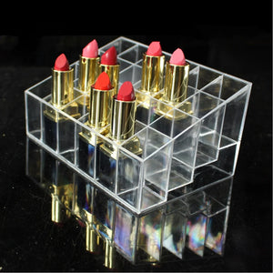 24 Grid Acrylic Makeup Storage Holder Cosmetic Box Jewelry Display Stand