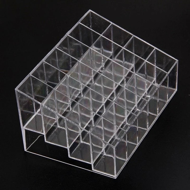 24 Grid Acrylic Makeup Storage Holder Cosmetic Box Jewelry Display Stand