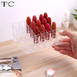 24 Grid Acrylic Makeup Organizer Storage Box Cosmetic Box Lipstick Jewelry Box