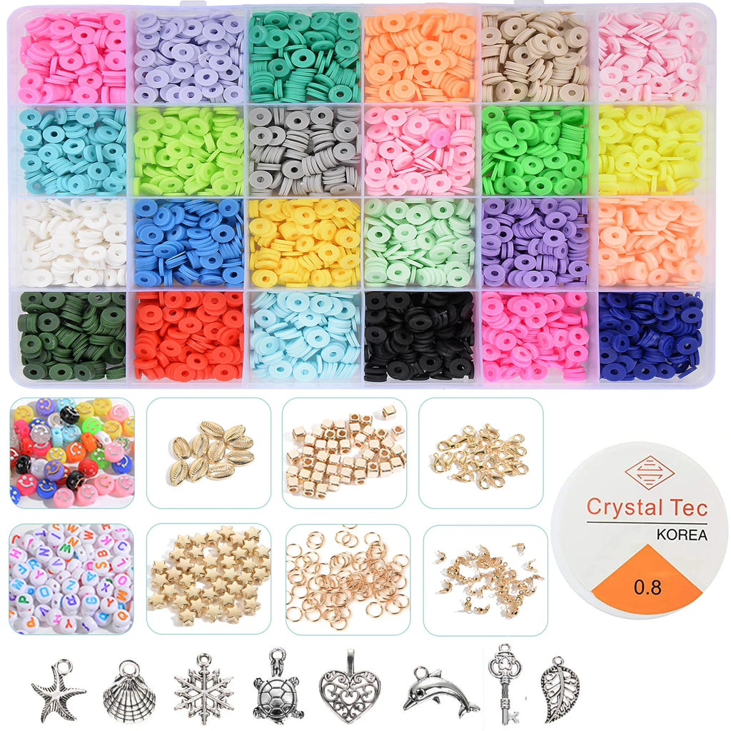 Colorful Clay Beads Set for Kids Jewelry Making