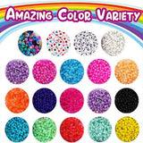 24 Grid Mini Glass Seed Beads Kit Colorful Alphabet Beads For Jewelry Making