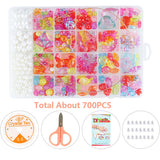 24 Grid Colorful Crystal Glass Beads Kit Box Set for DIY Necklace Bracelet