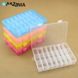 24 Grid Storage Box Removable Jewelry Plastic Container