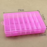 24 Grid Storage Box Removable Jewelry Plastic Container