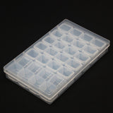 24 Grid Plastic Storage Jewelry Box Adjustable Container