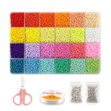 24 Grids 2 3 4mm Glass Bead Box Set for DIY Jewelry Making