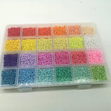 24 Grids 2 3 4mm Glass Bead Box Set for DIY Jewelry Making