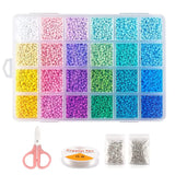24 Grids 2 3 4mm Glass Bead Box Set for DIY Jewelry Making