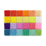 24 Grids 2 3 4mm Glass Bead Box Set for DIY Jewelry Making