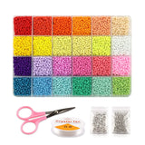 24 Grids 2 3 4mm Glass Bead Box Set for DIY Jewelry Making