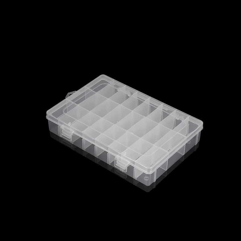 Adjustable Plastic Jewelry Storage Case Beads Earring Organizer Container