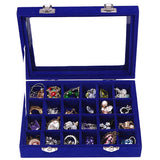 24 Grids Velvet Jewelry Box Organizer Women Jewelery Storage