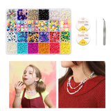 Colorful Evil Eye Lamp Beads Round Spacer Beads for DIY Craft