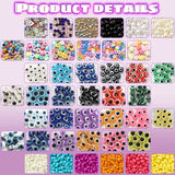 Colorful Evil Eye Lamp Beads Round Spacer Beads for DIY Craft