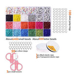 24 Grids Czech Glass Seedbeads Letter Beads Charm Jewelry Crystal Beads