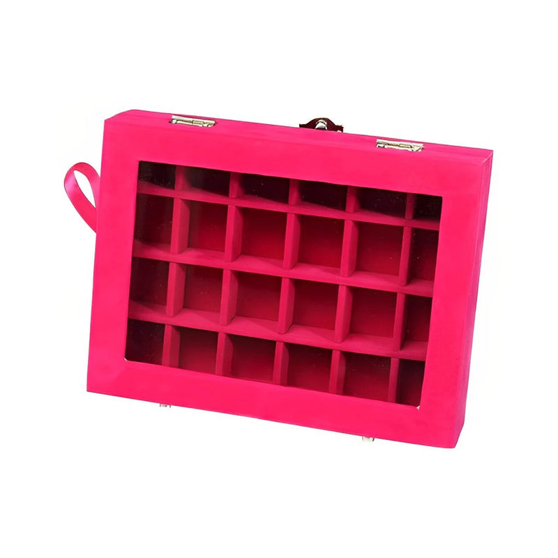 24 Grids Fashionable Case Necklace Earrings Display Storage Box Holder