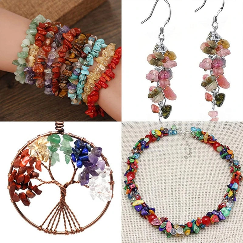 Irregular Gemstone Chips Loose Beads Crushed Rock Stone Gravel Set