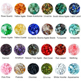 24 Grids Gemstone Chips Beads Set for Jewelry Crafts