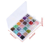24 Grids Gemstone Chips Beads Set for Jewelry Crafts