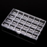 24 Grids Plastic Jewelry Storage Box Organizer Case for Women Girl