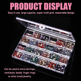 24 Grids Plastic Storage Jewelry Box Nail Container for Beads Earring Organizer