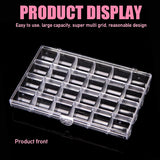 24 Grids Plastic Storage Jewelry Box Nail Container for Beads Earring Organizer